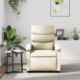Fauteuil inclinable Crème Similicuir