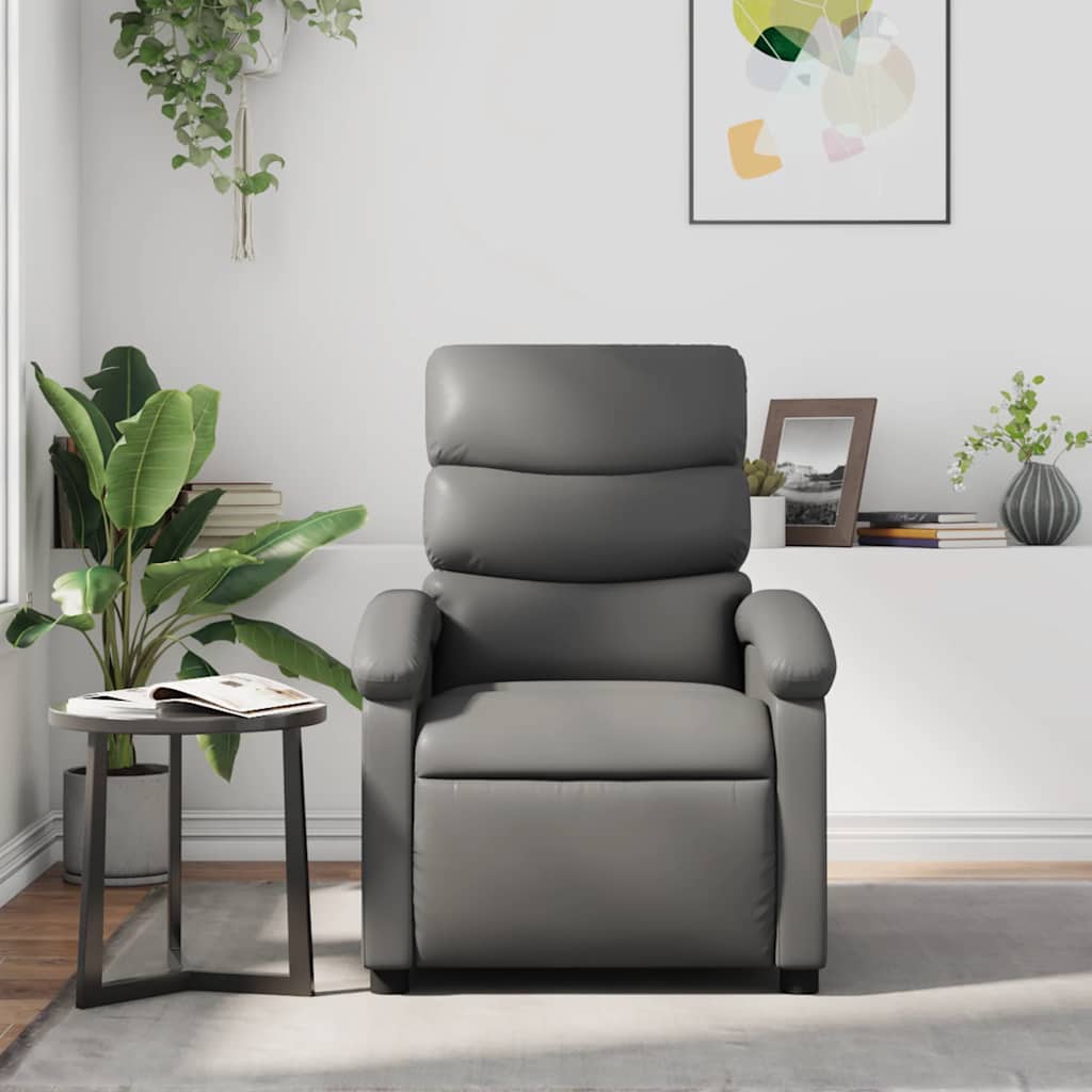 Fauteuil inclinable Gris Similicuir