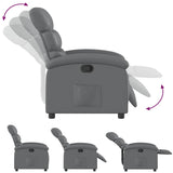 Fauteuil inclinable Gris Similicuir