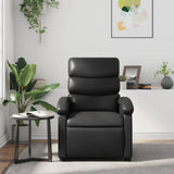 Fauteuil de massage inclinable Noir Similicuir