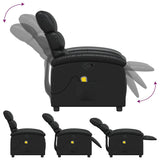Fauteuil de massage inclinable Noir Similicuir