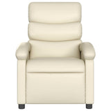 Fauteuil inclinable de massage Crème Similicuir