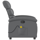 Fauteuil de massage inclinable Gris Similicuir