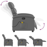 Fauteuil de massage inclinable Gris Similicuir