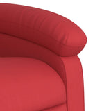 Fauteuil de massage inclinable rouge similicuir