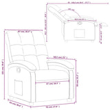 Fauteuil inclinable Marron Tissu