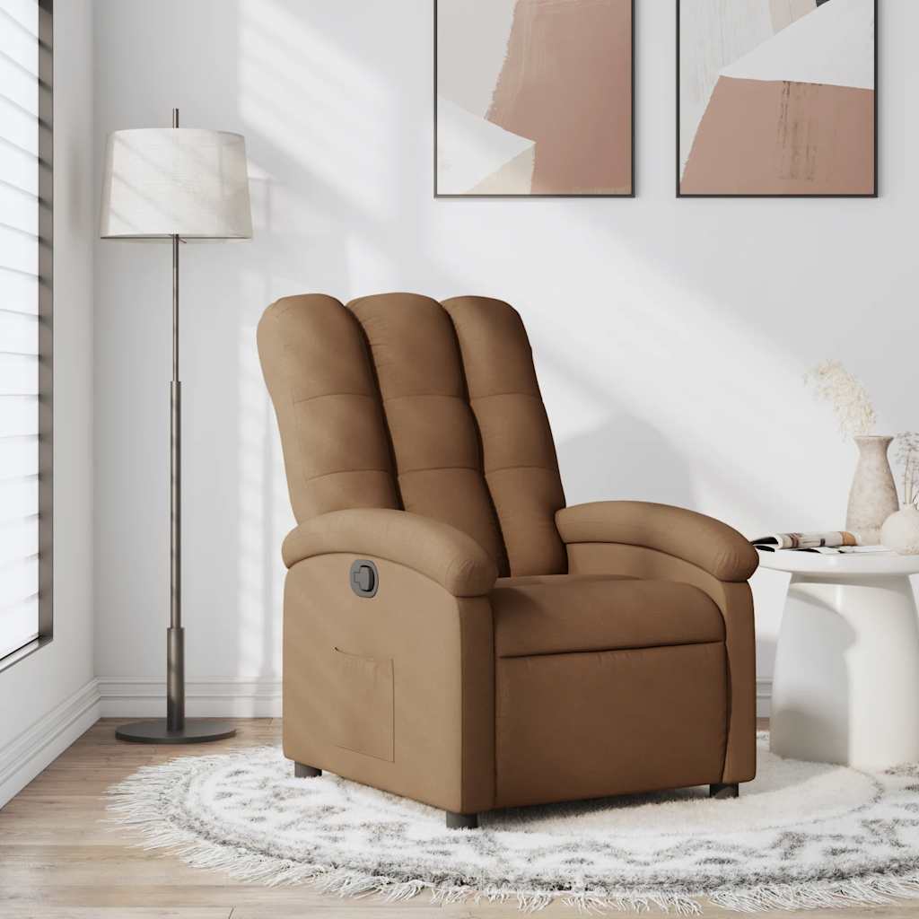 Fauteuil inclinable Marron Tissu