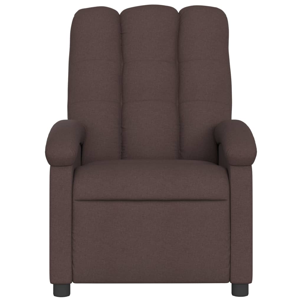 Fauteuil inclinable Marron foncé Tissu