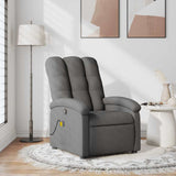 Fauteuil de massage inclinable Gris foncé Tissu