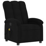 Fauteuil de massage inclinable Noir Tissu