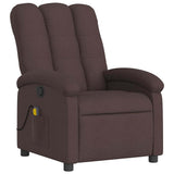 Fauteuil de massage inclinable Marron foncé Tissu