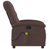 Fauteuil de massage inclinable Marron foncé Tissu