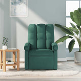 Fauteuil de massage inclinable Vert foncé Tissu