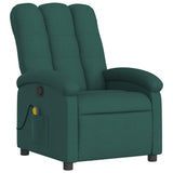 Fauteuil de massage inclinable Vert foncé Tissu