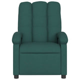 Fauteuil de massage inclinable Vert foncé Tissu