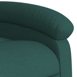 Fauteuil de massage inclinable Vert foncé Tissu
