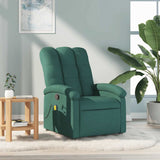 Fauteuil de massage inclinable Vert foncé Tissu