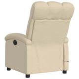 Fauteuil de massage inclinable Crème Tissu