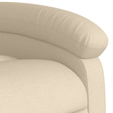 Fauteuil de massage inclinable Crème Tissu