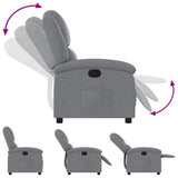 Fauteuil inclinable Gris clair Tissu