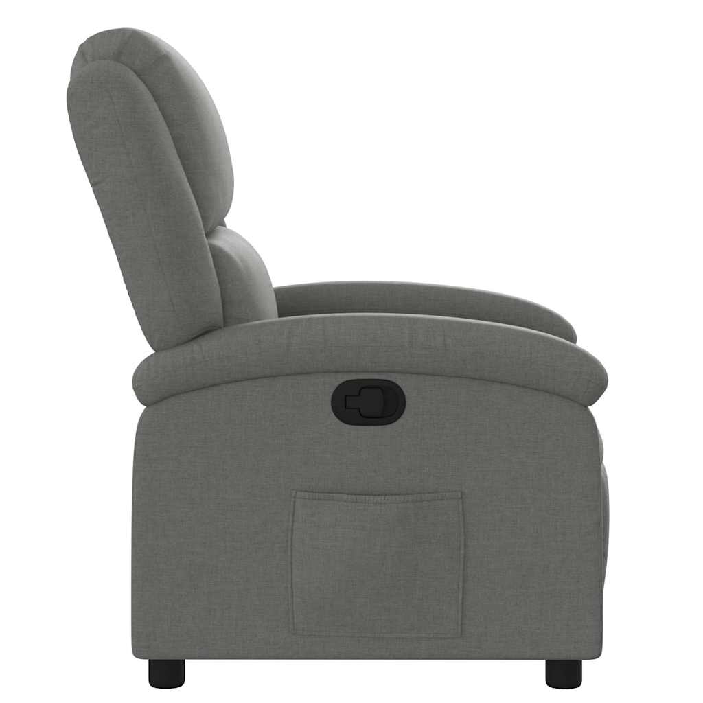 Fauteuil inclinable en tissu gris foncé