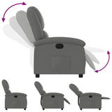 Fauteuil inclinable en tissu gris foncé