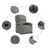 Fauteuil inclinable en tissu gris foncé