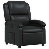 Fauteuil inclinable en similicuir noir