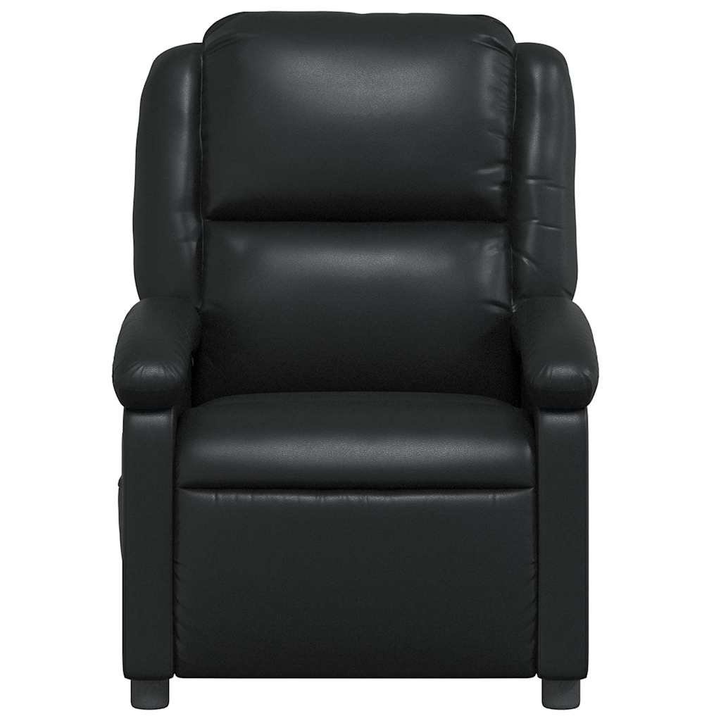 Fauteuil inclinable en similicuir noir