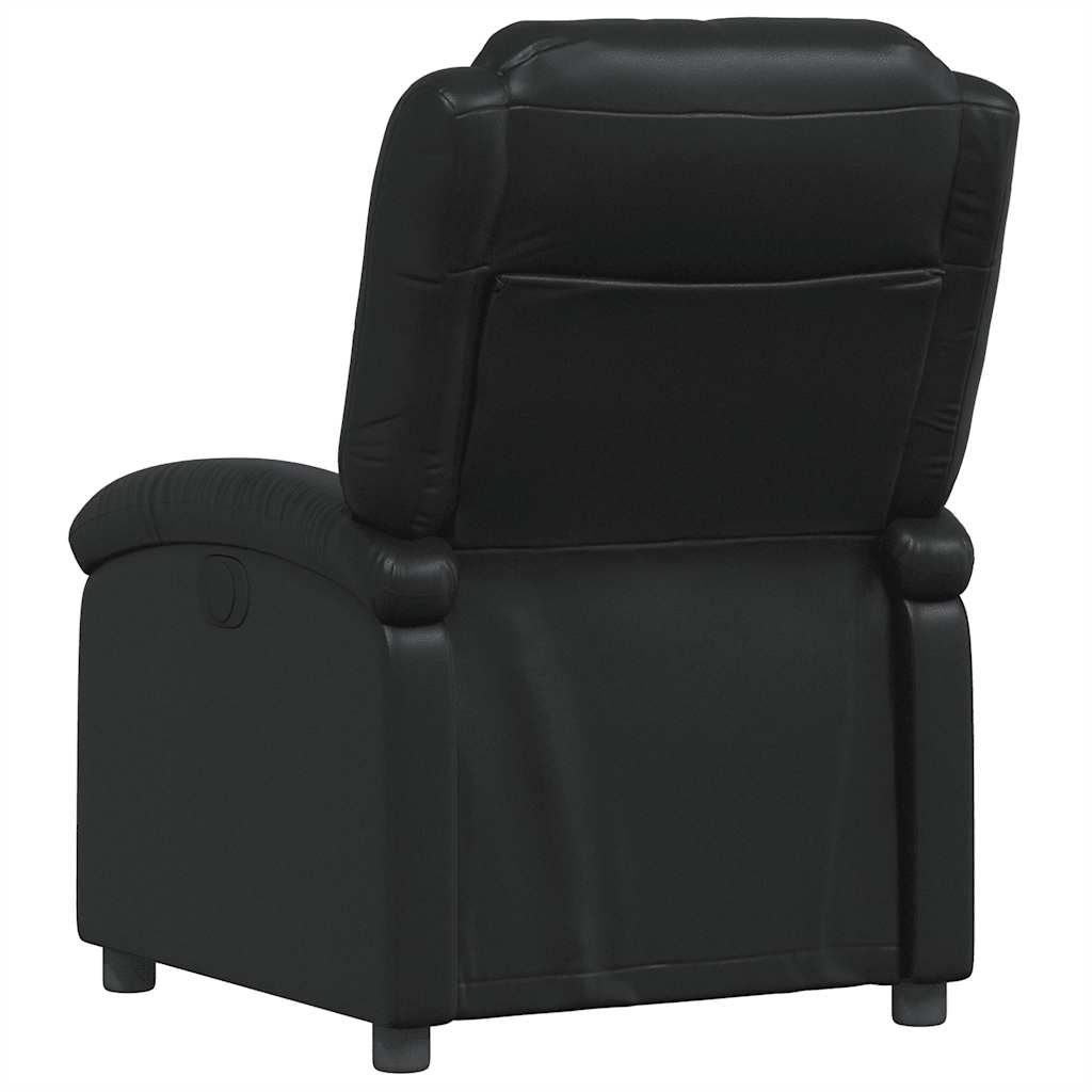 Fauteuil inclinable en similicuir noir