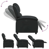 Fauteuil inclinable en similicuir noir