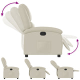 Fauteuil inclinable Crème Similicuir