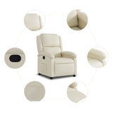 Fauteuil inclinable Crème Similicuir