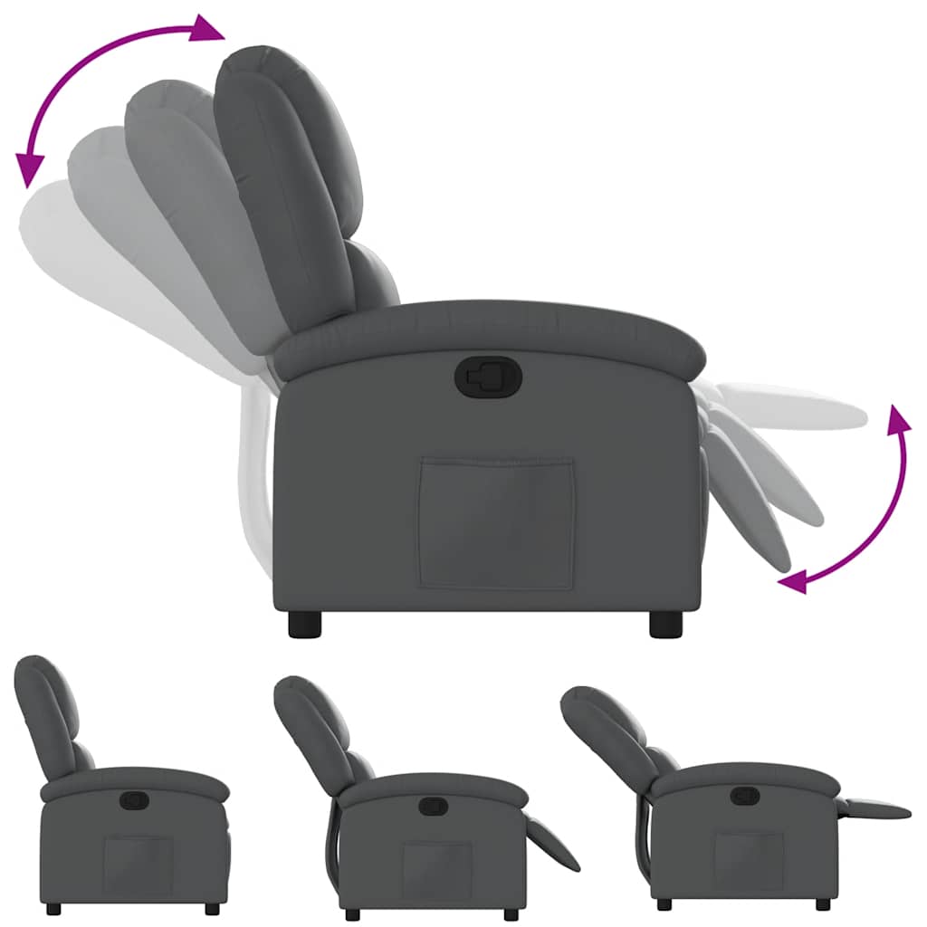 Fauteuil inclinable Gris Similicuir
