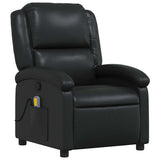 Fauteuil de massage inclinable Noir Similicuir