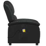 Fauteuil de massage inclinable Noir Similicuir