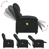 Fauteuil de massage inclinable Noir Similicuir