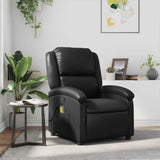 Fauteuil de massage inclinable Noir Similicuir