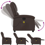 Fauteuil de massage inclinable Marron Similicuir