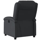 Fauteuil inclinable en cuir véritable noir