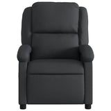 Fauteuil inclinable en cuir véritable noir