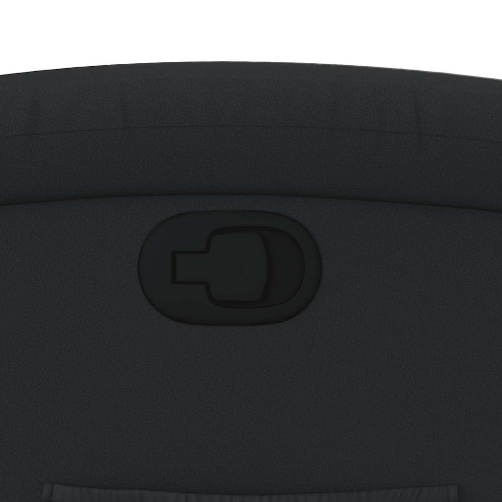 Fauteuil inclinable en cuir véritable noir
