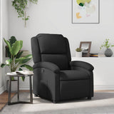 Fauteuil inclinable en cuir véritable noir