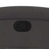Fauteuil inclinable gris cuir véritable