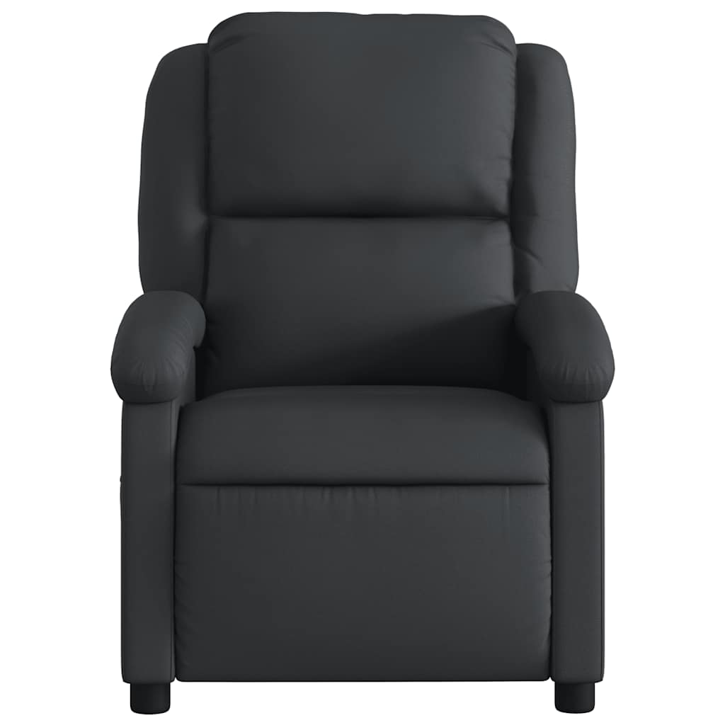 Fauteuil de massage inclinable noir cuir véritable