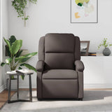 Fauteuil inclinable de massage marron foncé cuir véritable