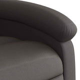 Fauteuil inclinable de massage marron foncé cuir véritable