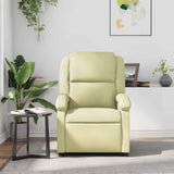 Fauteuil de massage inclinable crème cuir véritable