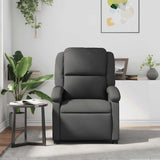 Fauteuil de massage inclinable gris cuir véritable