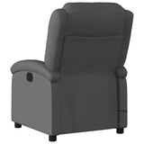 Fauteuil de massage inclinable gris cuir véritable